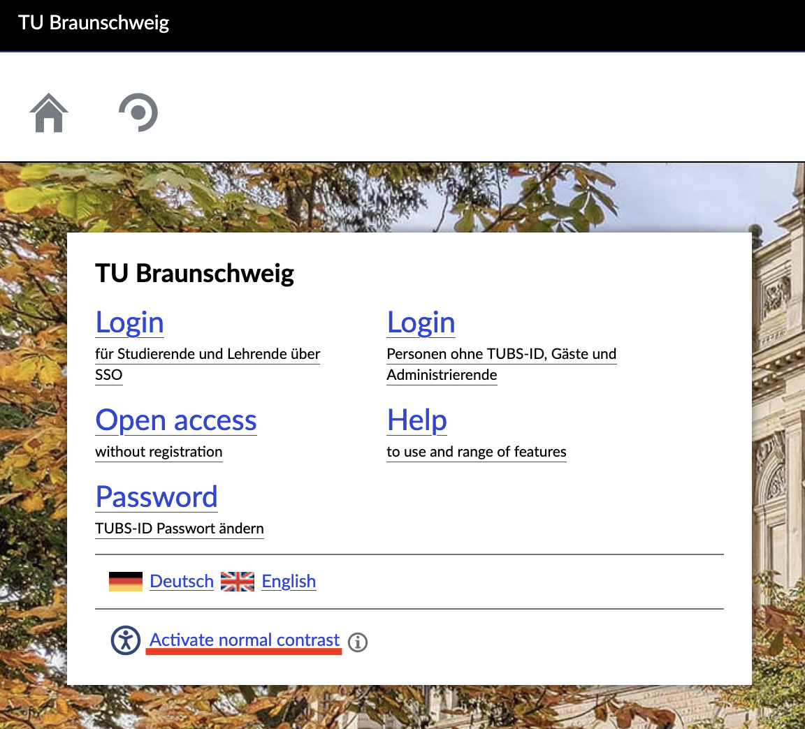 activate normal contrast