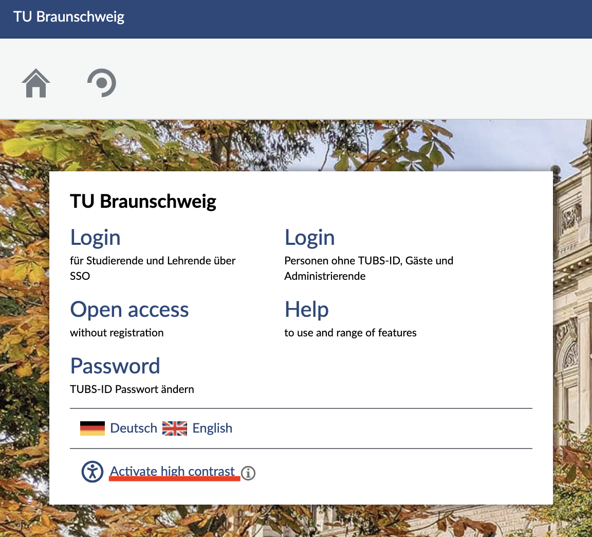 Activate high contrast
