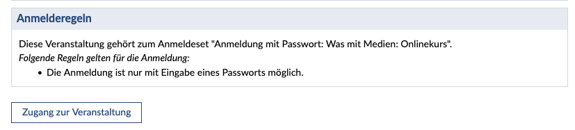 Beispiel für Anmelderegeln