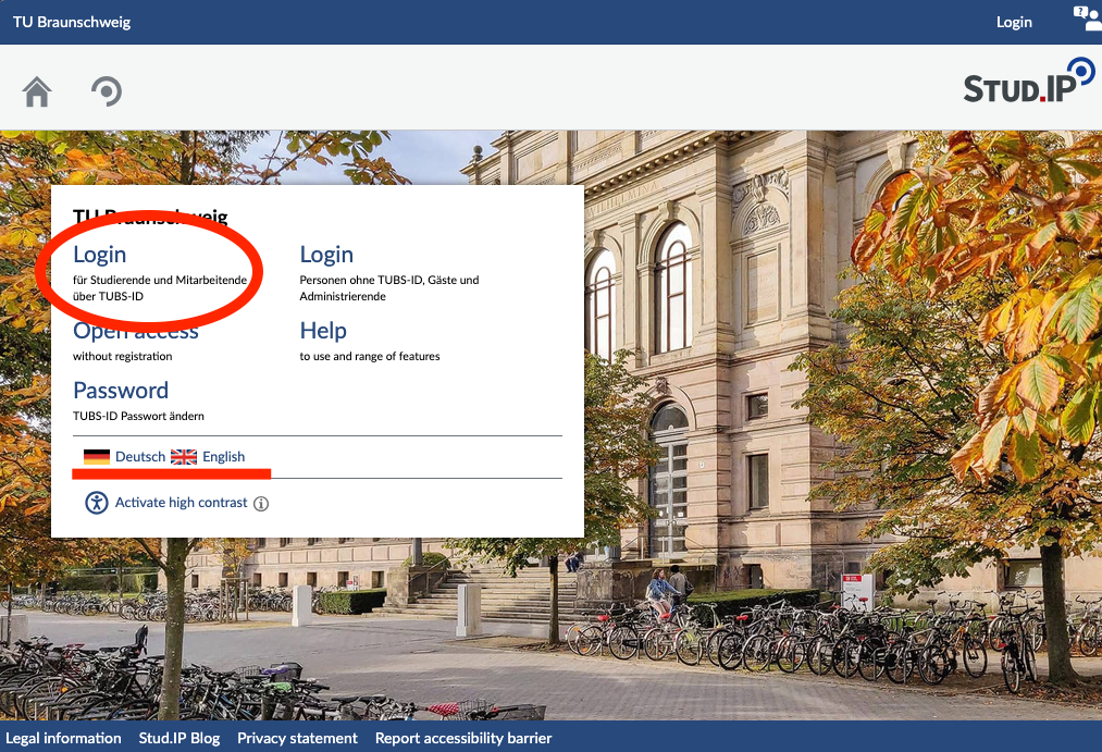 Stud.IP Landing Page