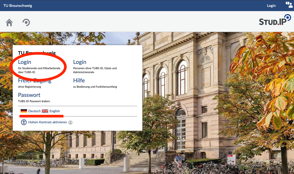 Stud.IP Login DE