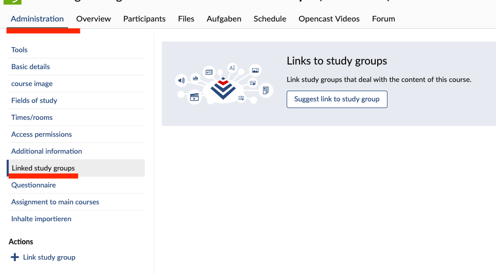 Linked courses
